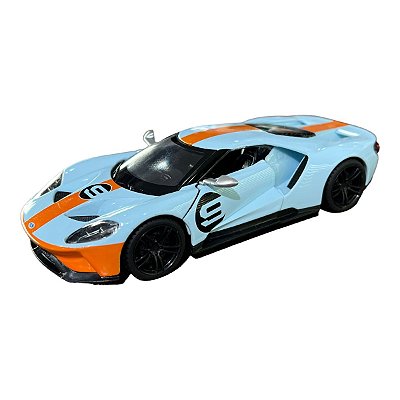 Miniatura Ford GT Gulf Acende Luz e Som Metal 1:32