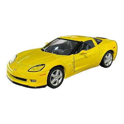 Miniatura Chevrolet Corvette C6 Z06 Amarelo Metal 1:36