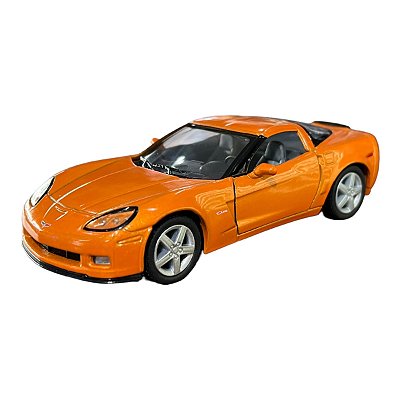 Miniatura Chevrolet Corvette C6 Z06 Laranja Metal 1:36