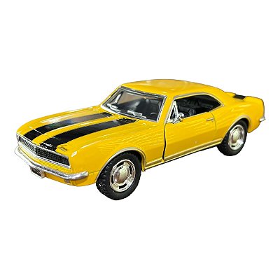 Miniatura Chevrolet Camaro Z28 1967 Amarelo Metal 1:37