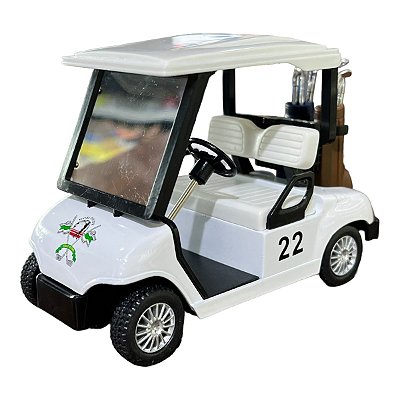 Miniatura Kart Carrinho Golf Branco 1:28