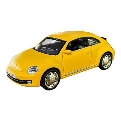 Miniatura Volkswagen New Beetle Fusca Amarelo RMZ 1:32