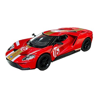 Miniatura Ford GT Heritage Vermelho Metal 1:38