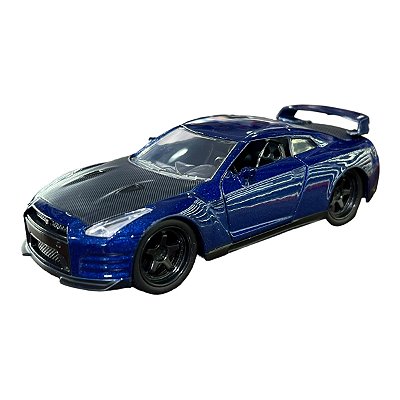 Miniatura Nissan GTR R35 Azul Brian Velozes e Furiosos 1:32