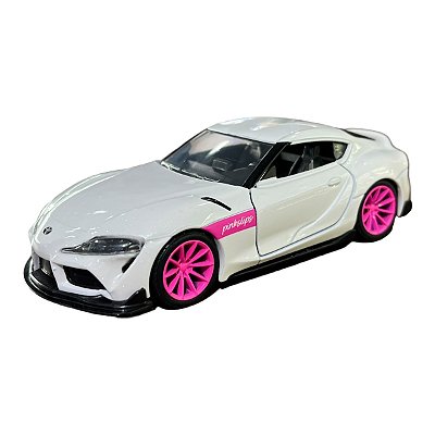 Miniatura Toyota Supra Branco Pink Slips Jada 1:32