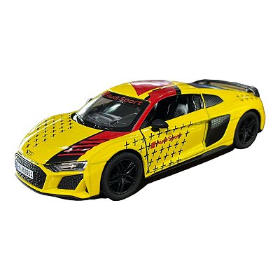 Miniatura Audi R8 Livery Edition Amarelo Metal 1:36