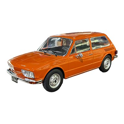 Miniatura Volkswagen Brasilia 1976 Laranja Metal 1:24