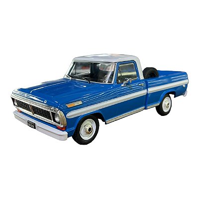 Miniatura Ford F100 1971 Azul Metal California 1:24