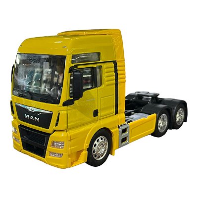 Miniatura Caminhão Man Tgx 26.440 Truck Amarelo Metal 1:32