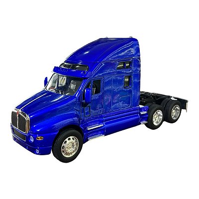 Miniatura Caminhão Kenworth T2000 Azul Metal Welly 1:32