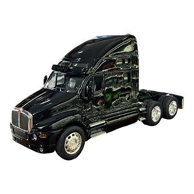 Miniatura Caminhão Kenworth T2000 Preto Metal Welly 1:32