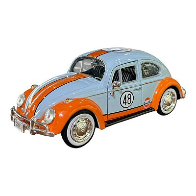 Miniatura Volkswagen Fusca Gulf Metal Motormax 1:24