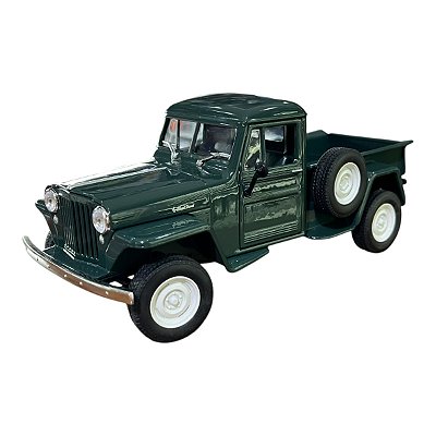 Miniatura Jeep Willys Pickup 1947 Verde Metal 1:24
