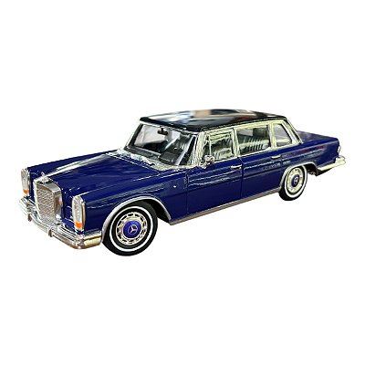 Miniatura Mercedes Benz 600 1963 Azul Metal 1:24