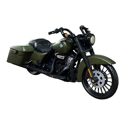 Miniatura Moto Harley Davidson Road King Verde Maisto 1:18