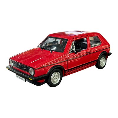 Miniatura Volkswagen Golf Mk1 Gti 1979 Vermelho Metal 1:24