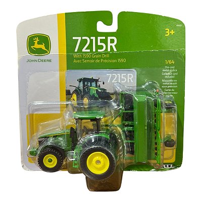 Miniatura John Deere 7215R Furadeira de Grãos Original 1:64