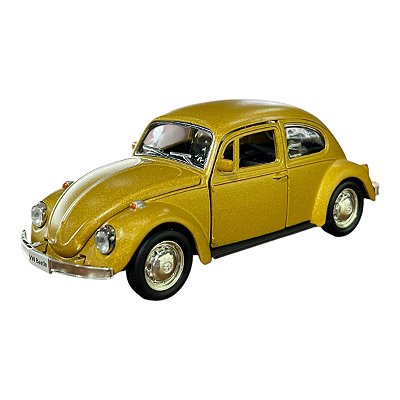 Miniatura Volkswagen Fusca Dourado RMZ 1:32