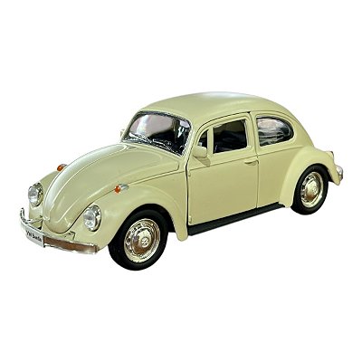 Miniatura Volkswagen Fusca Bege Fosco RMZ 1:32