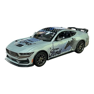 Miniatura Ford Mustang Dark Horse Prata Kinsmart 1:38