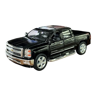 Miniatura Chevrolet Silverado Preto Kinsmart 1:46