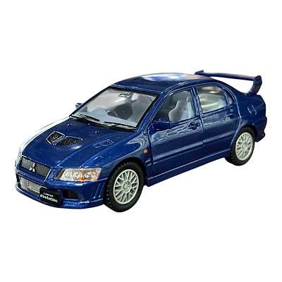 Miniatura Mitsubishi Lancer Evolution Azul Kinsmart 1:36