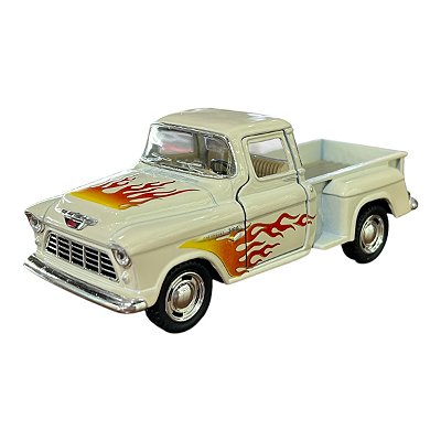 Miniatura Chevrolet Stepside Fire Bege Kinsmart 1:32