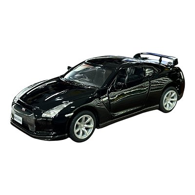 Miniatura Nissan GTR R35 Preto Kinsmart 1:36