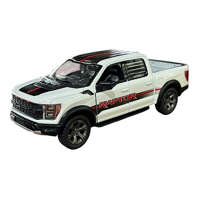 Miniatura Ford F150 Raptor Libery Branco Kinsmart 1:46