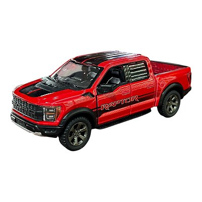 Miniatura Ford F150 Raptor Libery Vermelho Kinsmart 1:46