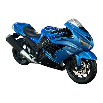 Miniatura Moto Kawasaki Ninja ZX14R Azul Maisto 1:18