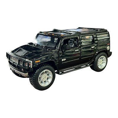 Miniatura Hummer H2 Suv 2008 Preto Metal 1:32