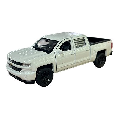 Miniatura Chevrolet Silverado Branco Metal Welly 1:48