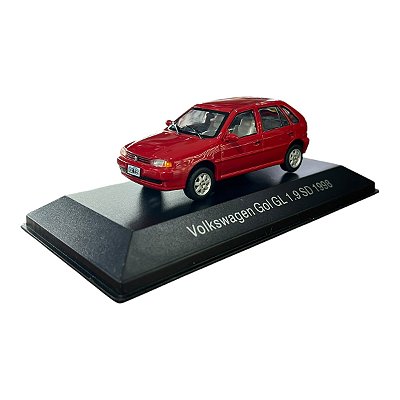 Miniatura Volkswagen Gol GL 1998 Bordô Metal 1:43