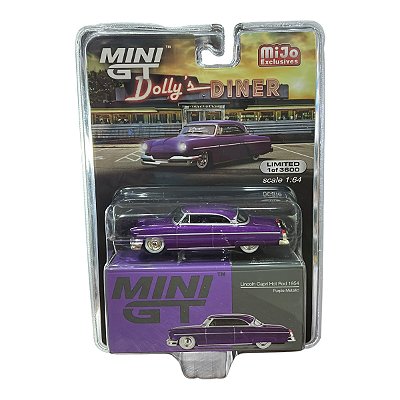 Miniatura MiniGT Lincoln Capri Hot Rod 54 Purple #757 1:64