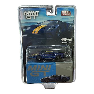 Miniatura MiniGT Ford GT Azul #614 1:64