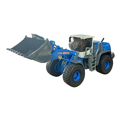 Miniatura Maquina Pá Carregadeira CHB Azul 1:50
