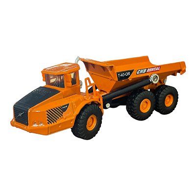 Miniatura Caminhão Fora Estrada Articulado CHB Laranja 1:87