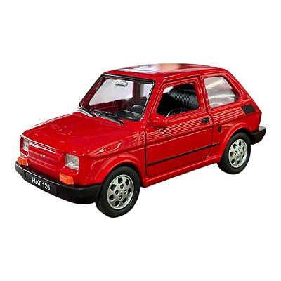 Miniatura Fiat 126 Vermelho Metal Welly 1:32