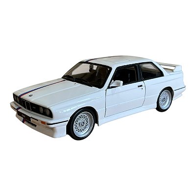 Miniatura BMW M3 Branco Burago Metal 1:24