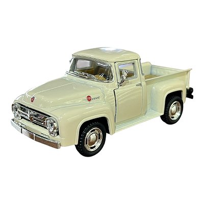 Miniatura Ford F100 Picape 1956 Creme Metal Kinsmart 1:38