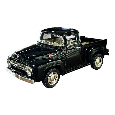 Miniatura Ford F100 Picape 1956 Preto Metal Kinsmart 1:38