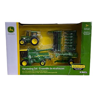 Miniatura John Deere Harvesting Set 7720 Trator 4555 1:64