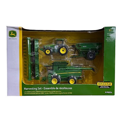 Miniatura John Deere Harvesting Set S680 Trator 8360R 1:64