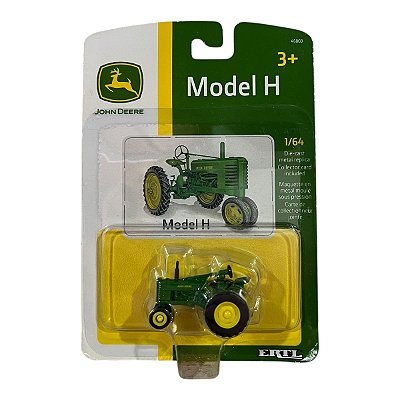 Miniatura John Deere Trator Model H 1:64