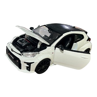 Miniatura Toyota Yaris GR Branco Metal Maisto 1:24