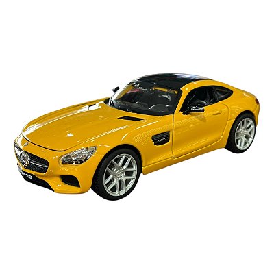 Miniatura Mercedes Benz AMG GT Amarelo Maisto 1:24
