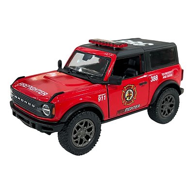 Miniatura Ford Bronco Bombeiro Kinsmart Metal 1:34