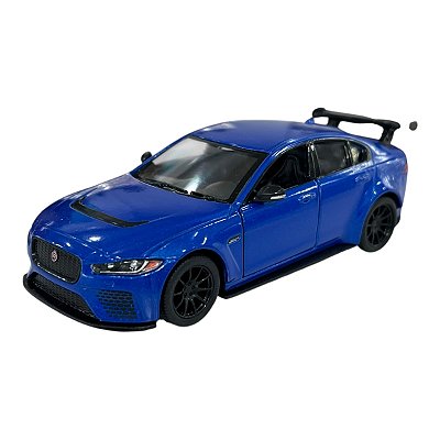 Miniatura Jaguar XE SV Project 8 Azul Kinsmart Metal 1:38