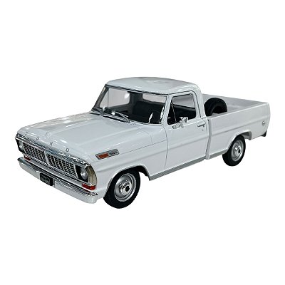 Miniatura Ford F100 1974 Branco Metal California 1:24